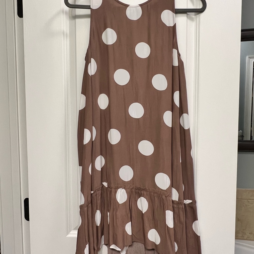 Never worn Loft Polka Dot dress with tie back